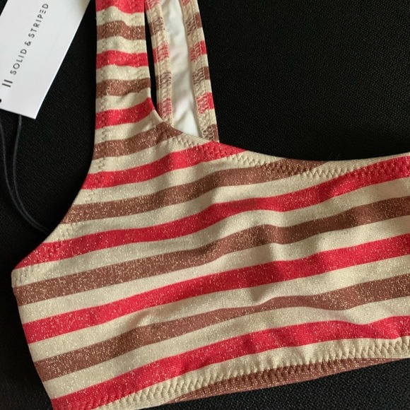 Solid & Striped Morocco Shimmer Bikini Top Size L - Picture 3 of 8